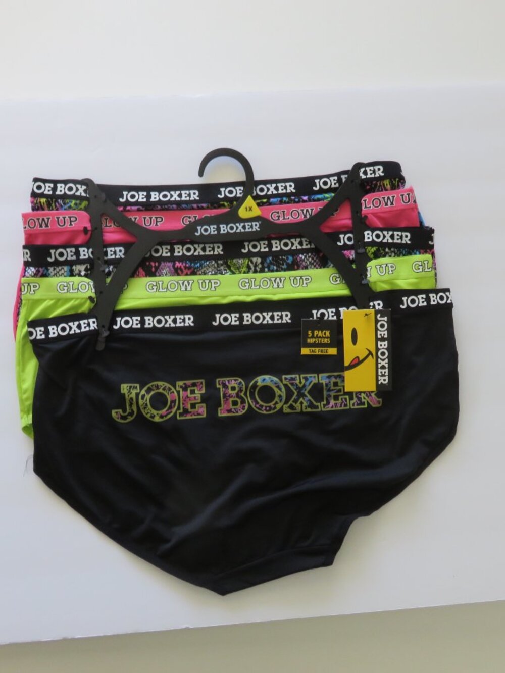 (#118) Joe Boxer 5 pack Tag Free Hipsters Underwear Panties Size 1X